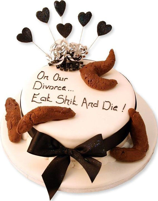 Hilarious Divorce Cake that is better than the wedding cake. (26)