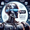 An image of a RADbot 3000 robot with the words "rad" on it.